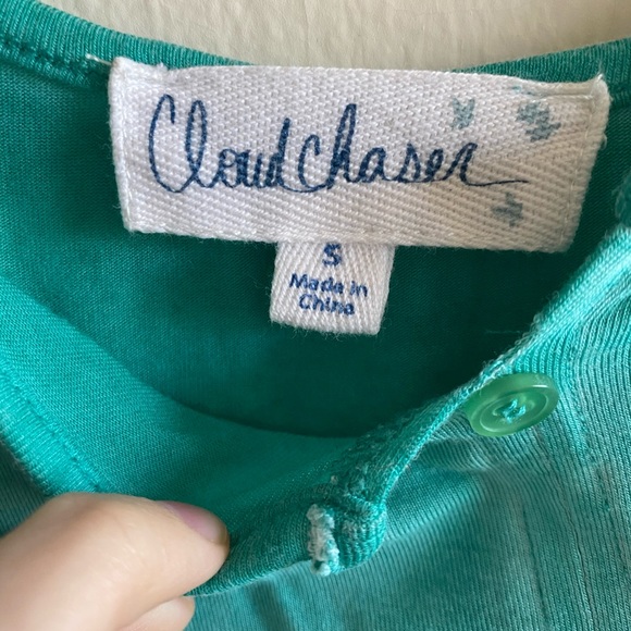 Tank-top teal flowy - Picture 3 of 3